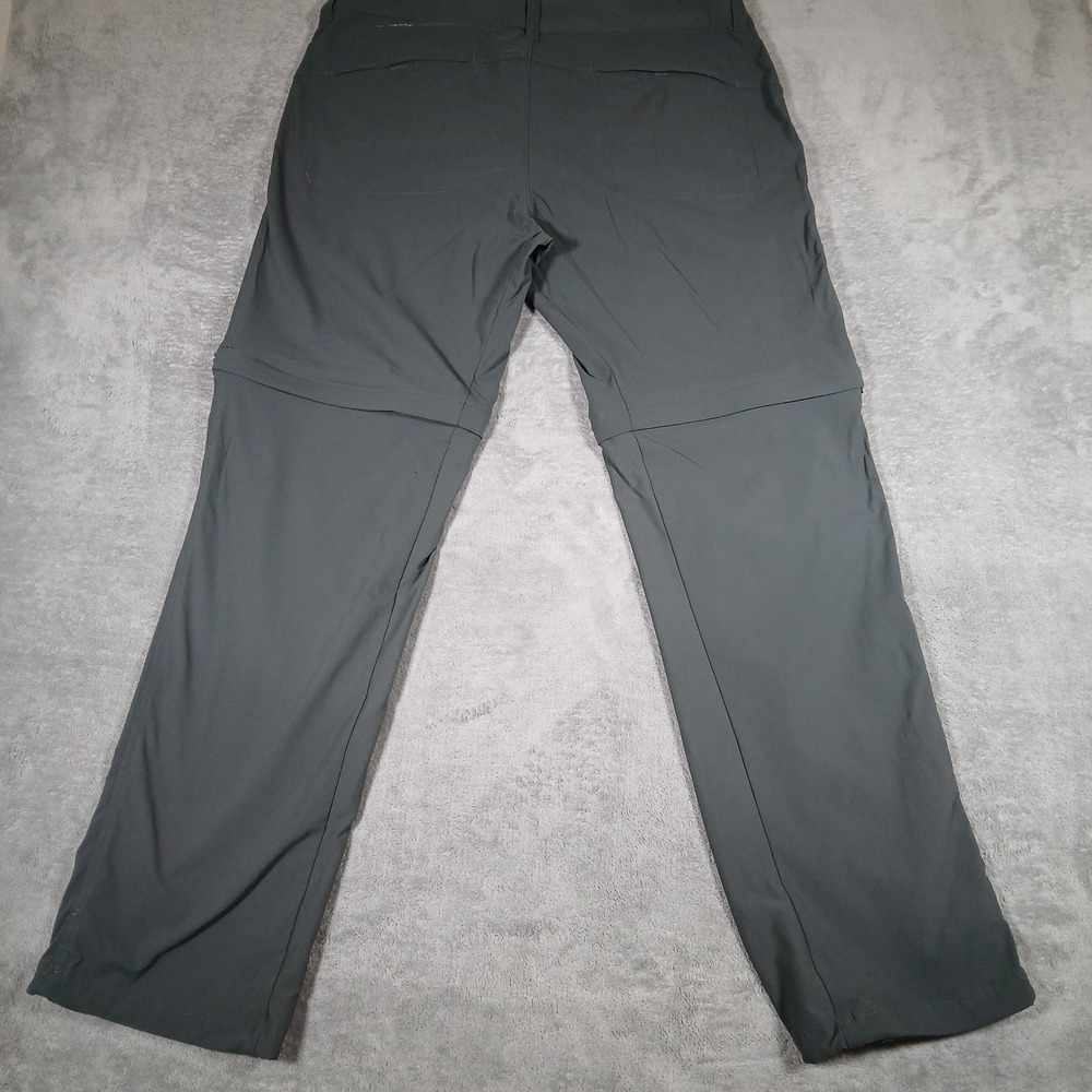 Columbia Convertible Pants Women's 14 Gray Omni-Shield Hiking Zip Off Shorts - Picture 5 of 10